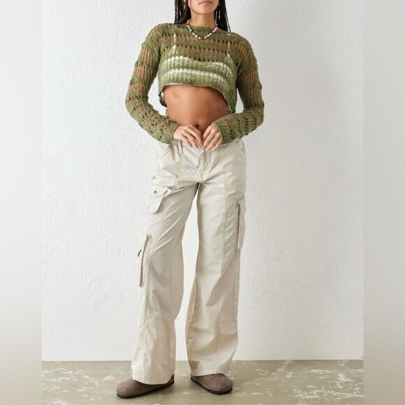 Urban Outfitters BDG Y2K Cargo Corduroy Pants Pockets Baggy Trending Size M - Picture 5 of 11